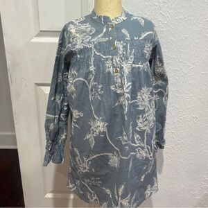 Elegant Kids Floral Dress in Blue